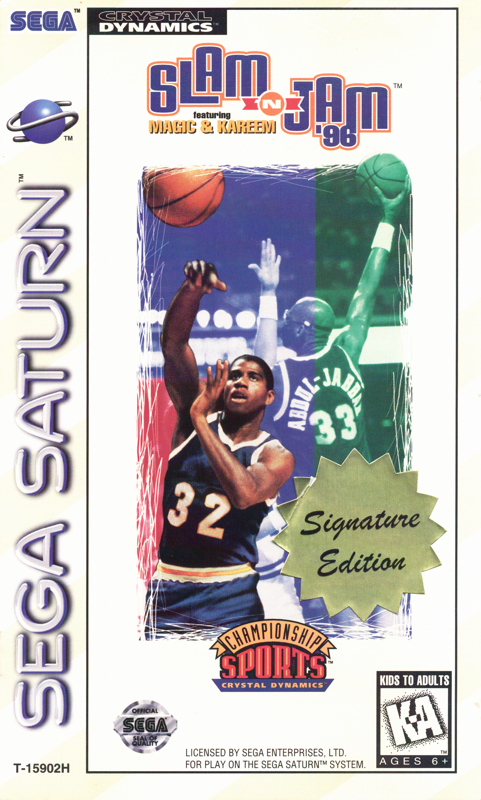 Slam 'n Jam '96 box art for Playstation